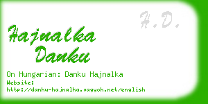 hajnalka danku business card